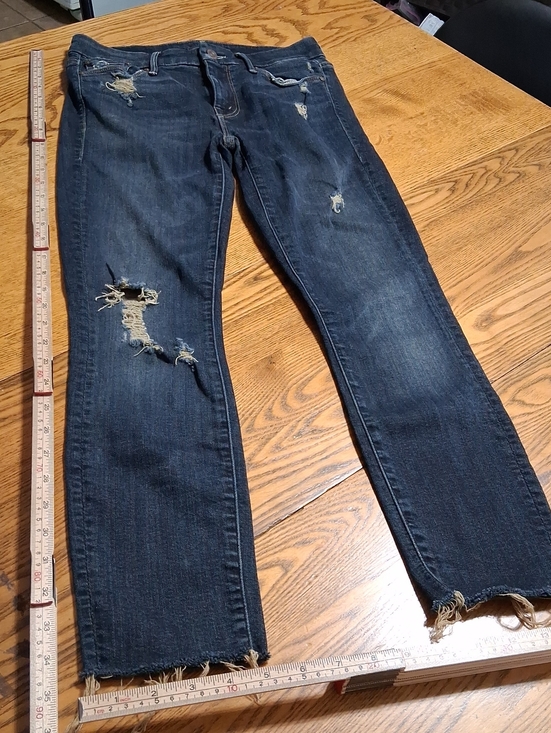 MOTHER Denim - MOTHER JEANS Womens 25 BLUE Denim DISTRESSED Preowned LOOKER ANKLE FRAY